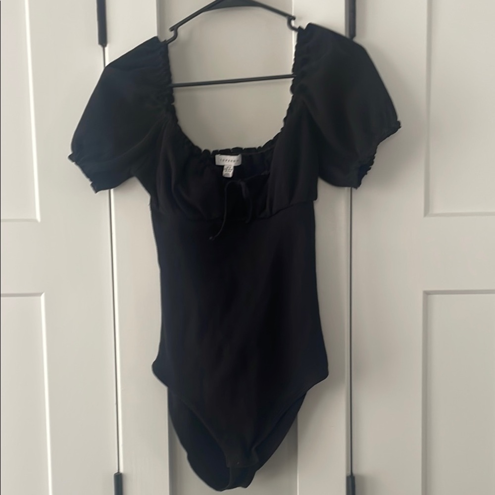 Black Puff Sleeve Bodysuit by Top Shop - NWOT